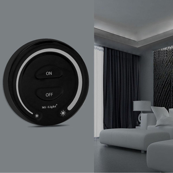 Панель керування Mi-light Single White бездротова кругла 1 зона 2.4G Black (RL087-B) , 100024029