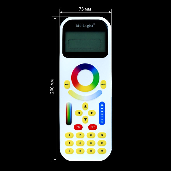 Пульт д/к Mi-light W/WW/RGB/RGBW/CCT 2,4G Touch 99 зон FUT090 (RL090) , 100014074