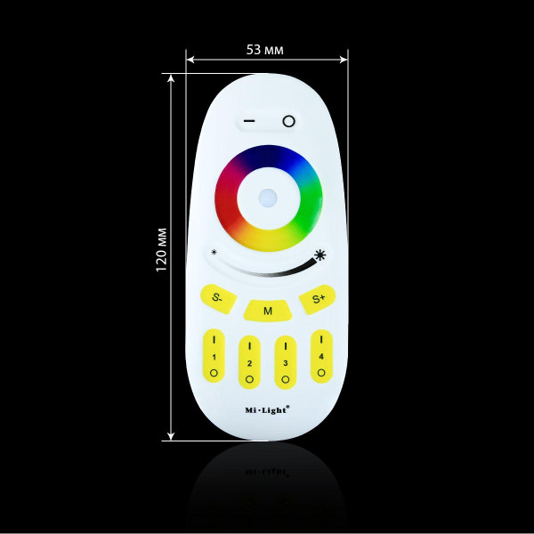 Пульт д/у Mi-light RGB/RGBW 2,4G Touch 4-х зонный FUT096 (RL096-RGB), 100014079