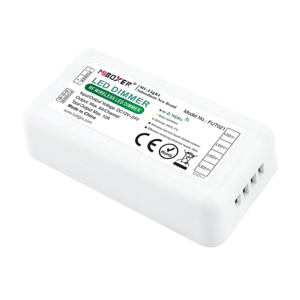 Контроллер для монохромной ленты Mi-light 2в1 пульт 1 зона + LED контроллер 12/24В, 10А FUT021 (RLC021-CWW), 100022655