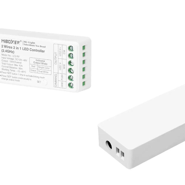 Контроллер Mi-light 2 в 1 Single White/CCT 2.4GHz (TK LC2-RF), 100023399