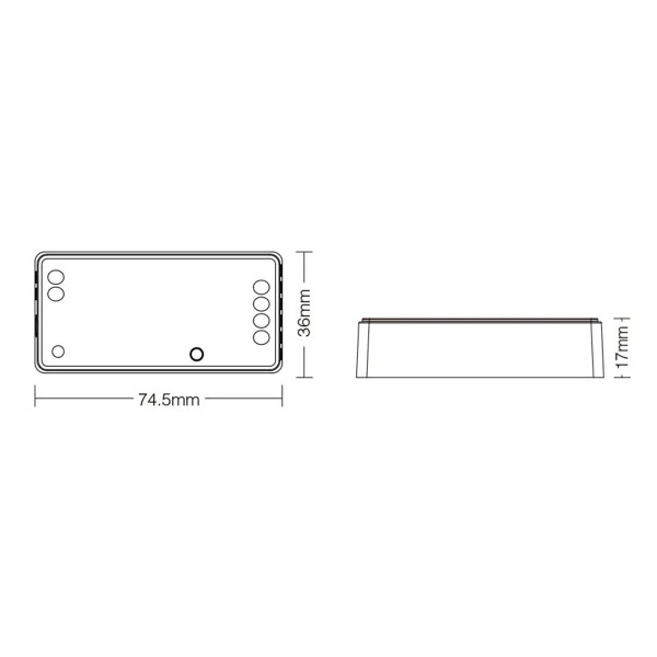 Контроллер Mi-light 2 в 1 Single White/CCT 2.4GHz (TK LC2-RF), 100023399