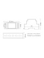 Контролер Mi-light 5в1 RGB+CCT 15А 2,4G Wi-Fi 5каналів LS2 DIN (TK-2U) , 100014051