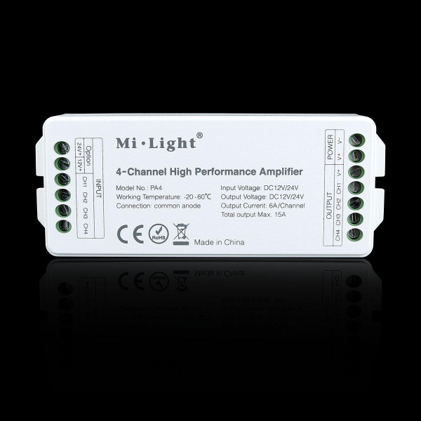 Підсилювач Mi-light RGB/RGBW/CCT 15A 4-х канальний PA-4 (TK-4U) , 100014077