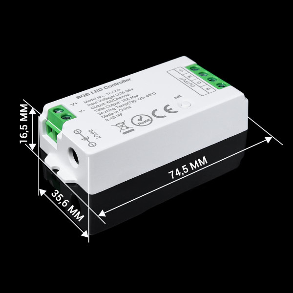 Контролер Mi-light RGB 12A 2,4G 5-24V (TK-C03) , 100022634