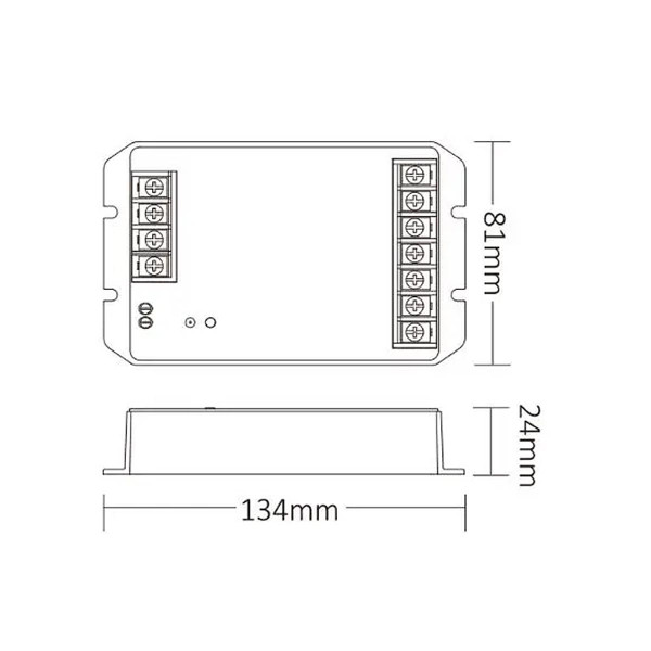 Контроллер Mi-light Dim+RGB+CCT 30А 2,4G RF 12/24/48В IP20 (TK-HR5), 100024036