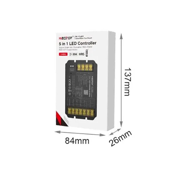 Контроллер Mi-light Dim+RGB+CCT 30А 2,4G RF 12/24/48В IP20 (TK-HR5), 100024036