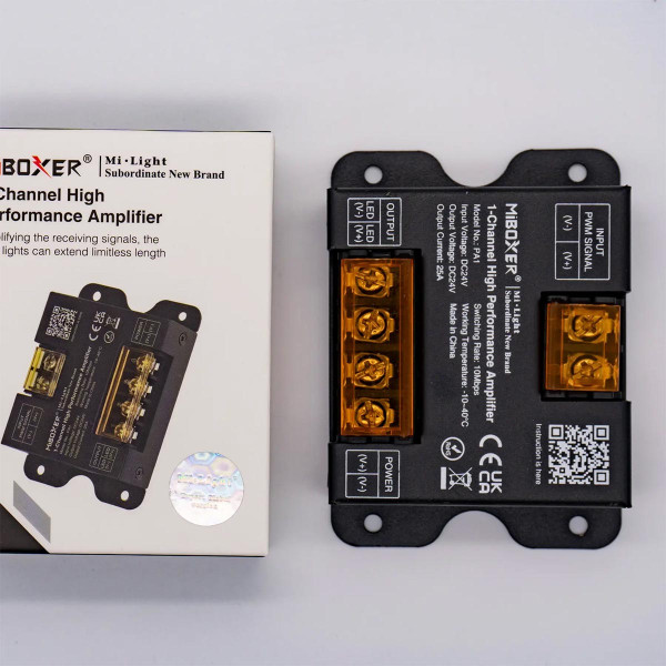 Усилитель Mi-light RGB/RGBW 25A 1- канальный 24V (TK-PA1), 100024048