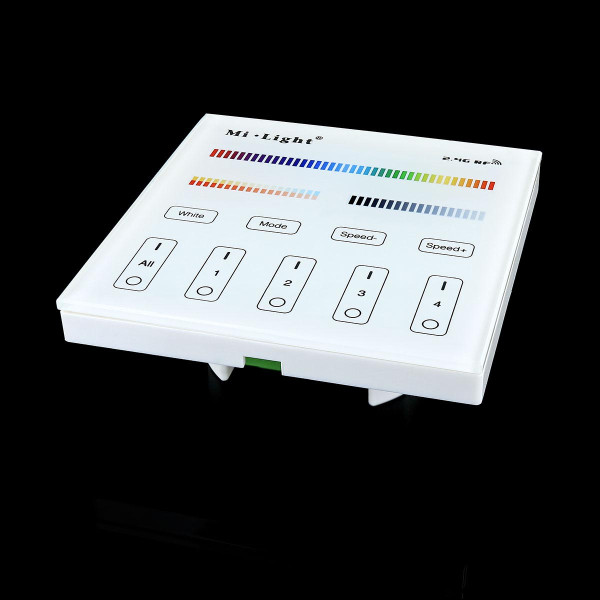 Панель управління Mi-light RGB/RGBW/CCT Touch контролер 2,4G RF 4 зони T4 (TL4) , 100014065