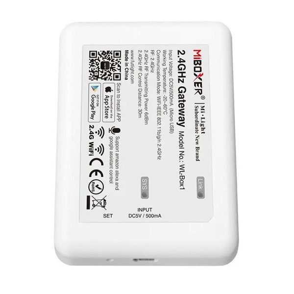 Репітер Mi-light Wi-Fi Box WL-BOX 2,4G Android and iOS, DC 5V 500mA IBox-1(Wi-Fi Box WL-BOX1) , 100022652