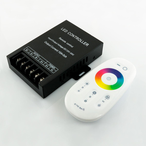 Контролер RGB OEM 30А 2.4G Touch, RF пульт д/к білий (30А-2.4G-Touch) , 100010033