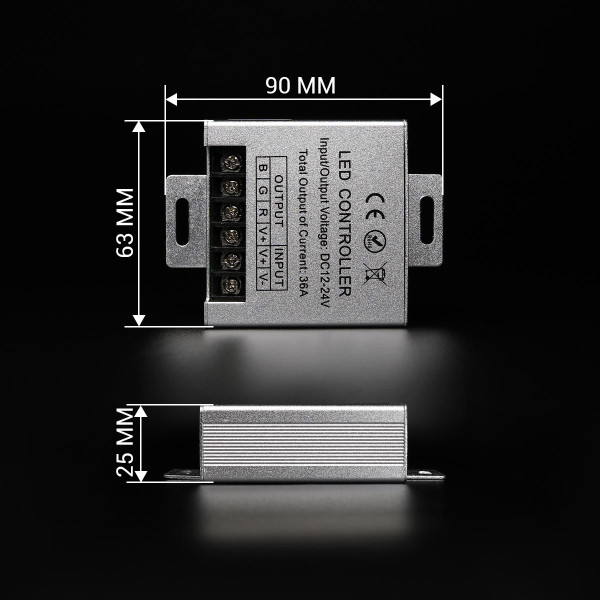 Контролер RGB OEM 36А RF пульт д/к 20 кнопок (C-36А-RF-20) , 100023405