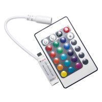 Контроллер RGB OEM 6А 72W DC 12V, ИК пульт д/у (mini 6А-IR-24 кнопки)