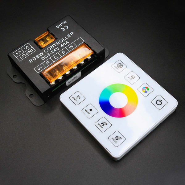 Контролер RGBW OEM 40A Touch DC12-24V (10A*4канала) білий (C-40-Touch-V2) , 100025596