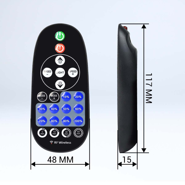 Диммер OEM 30A RF пульт д/у 23 кнопки DC 12-48V (10А 3 канала) черный (D-30A-RF23-B), 100025595