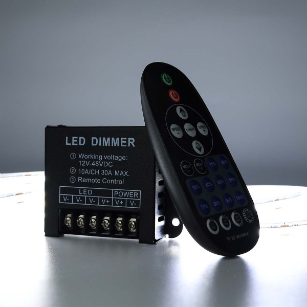 Диммер OEM 30A RF пульт д/у 23 кнопки DC 12-48V (10А 3 канала) черный (D-30A-RF23-B), 100025595
