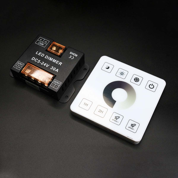 Диммер OEM 30A Touch DC5-24V (15А 2 канал) белый (D-30A-Touch-V2-W), 100025594