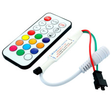 Контроллер SPI OEM Dream Color 12-24V RF пульт д/у 21 кнопка (SPI-RF-21)