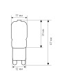 Светодиодная лампа Biom JC 3W 240Lm 3000K 220V G9 Frosted (BG9-3-3-PC), 100001372
