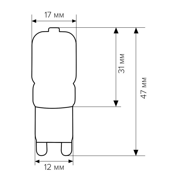 Светодиодная лампа Biom JC 3W 240Lm 4500K 220V G9 Frosted (BG9-3-4-PC), 100001373