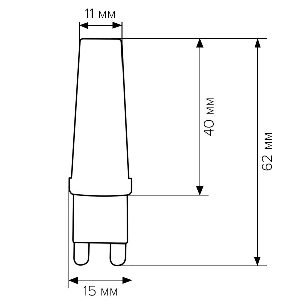 Светодиодная лампа Biom JC 5W 450Lm 3000K 220V G9 Clear (BG9-5-3-S), 100001374