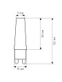 Светодиодная лампа Biom JC 5W 450Lm 3000K 220V G9 Clear (BG9-5-3-S), 100001374