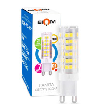 Светодиодная лампа Biom JC 7W 630Lm 3000K 220V G9 Clear (BG9-7-3-Cr)