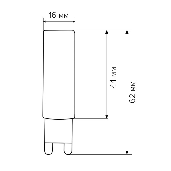 Светодиодная лампа Biom JC 7W 630Lm 4500K 220V G9 Clear (BG9-7-4-Cr), 100001371