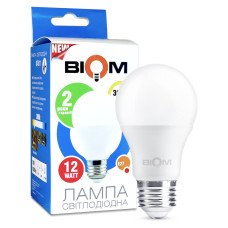 Светодиодная лампа Biom A60 12W 1080Lm 3000K 220V E27 Frosted (BT-511)