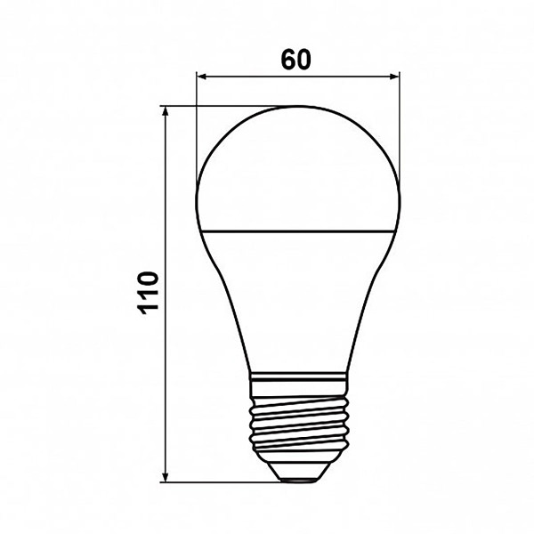 Светодиодная лампа Biom A60 12W 1080Lm 3000K 220V E27 Frosted (BT-511), 100001431