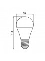 Светодиодная лампа Biom A60 12W 1080Lm 3000K 220V E27 Frosted (BT-511), 100001431