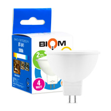 Светодиодная лампа Biom MR16 4W 360Lm 3000K 220V GU5.3 Frosted (BT-541)