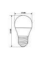 Светодиодная лампа Biom G45 4W 360Lm 3000K 220V E27 Frosted (BT-543), 100001413