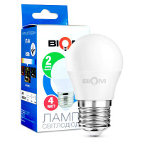 Світлодіодна лампа Biom G45 4W 360Lm 4500K 220V E27 Frosted (BT-544)