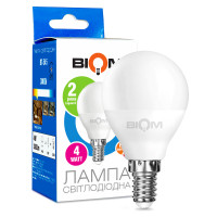 Светодиодная лампа Biom G45 4W 360Lm 3000K 220V E14 Frosted (BT-545)