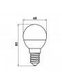 Светодиодная лампа Biom G45 4W 360Lm 3000K 220V E14 Frosted (BT-545), 100001415