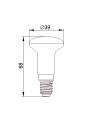 Светодиодная лампа Biom R39 5W 450Lm 4500K 220V E14 Frosted (BT-552), 100012232