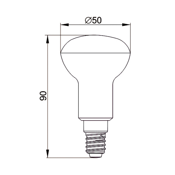 Светодиодная лампа Biom R50 7W 630Lm 4500K 220V E14 Frosted (BT-554), 100012233