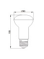 Светодиодная лампа Biom R63 9W 810Lm 4500K 220V E27 Frosted (BT-556), 100012234