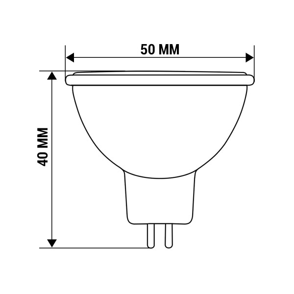 Светодиодная лампа Biom MR16 7W 630Lm 3000K 220V GU5.3 Frosted (BT-561), 100005425