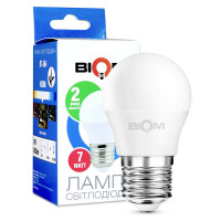 Світлодіодна лампа Biom G45 7W 630Lm 4500K 220V E27 Frosted (BT-564)