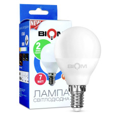 Светодиодная лампа Biom G45 7W 630Lm 3000K 220V E14 Frosted (BT-565)