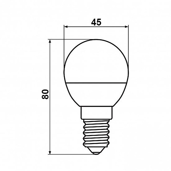 Світлодіодна лампа Biom G45 7W 630Lm 3000K 220V E14 Frosted (BT-565) , 100001419