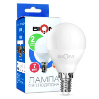 Світлодіодна лампа Biom G45 7W 630Lm 4500K 220V E14 Frosted (BT-566)