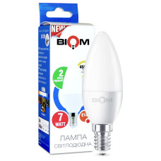 Светодиодная лампа Biom C37 7W 630Lm 4500K 220V E14 Frosted (BT-570)
