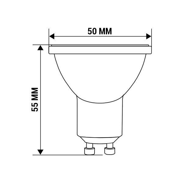 Светодиодная лампа Biom MR16 7W 630Lm 4500K 220V GU10 Frosted (BT-572), 100010034