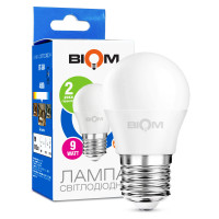 Світлодіодна лампа Biom G45 9W 810Lm 4500K 220V E27 Frosted (BT-584)