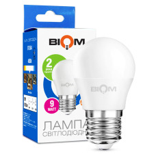 Светодиодная лампа Biom G45 9W 810Lm 4500K 220V E27 Frosted (BT-584)