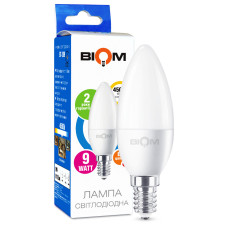 Светодиодная лампа Biom C37 9W 810Lm 4500K 220V E14 Frosted (BT-589)