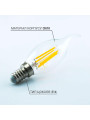Светодиодная лампа Biom филамент BA35 4W 440Lm 2800-3200K 220V E14 Clear (FL-315), 100012270